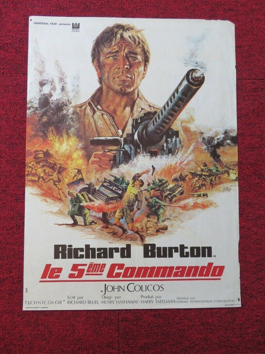 LE 5EME COMMANDO / Raid on Rom FRENCH (15.5"x 21") POSTER RICHARD BURTON 1971 - Rendezvous Cinema