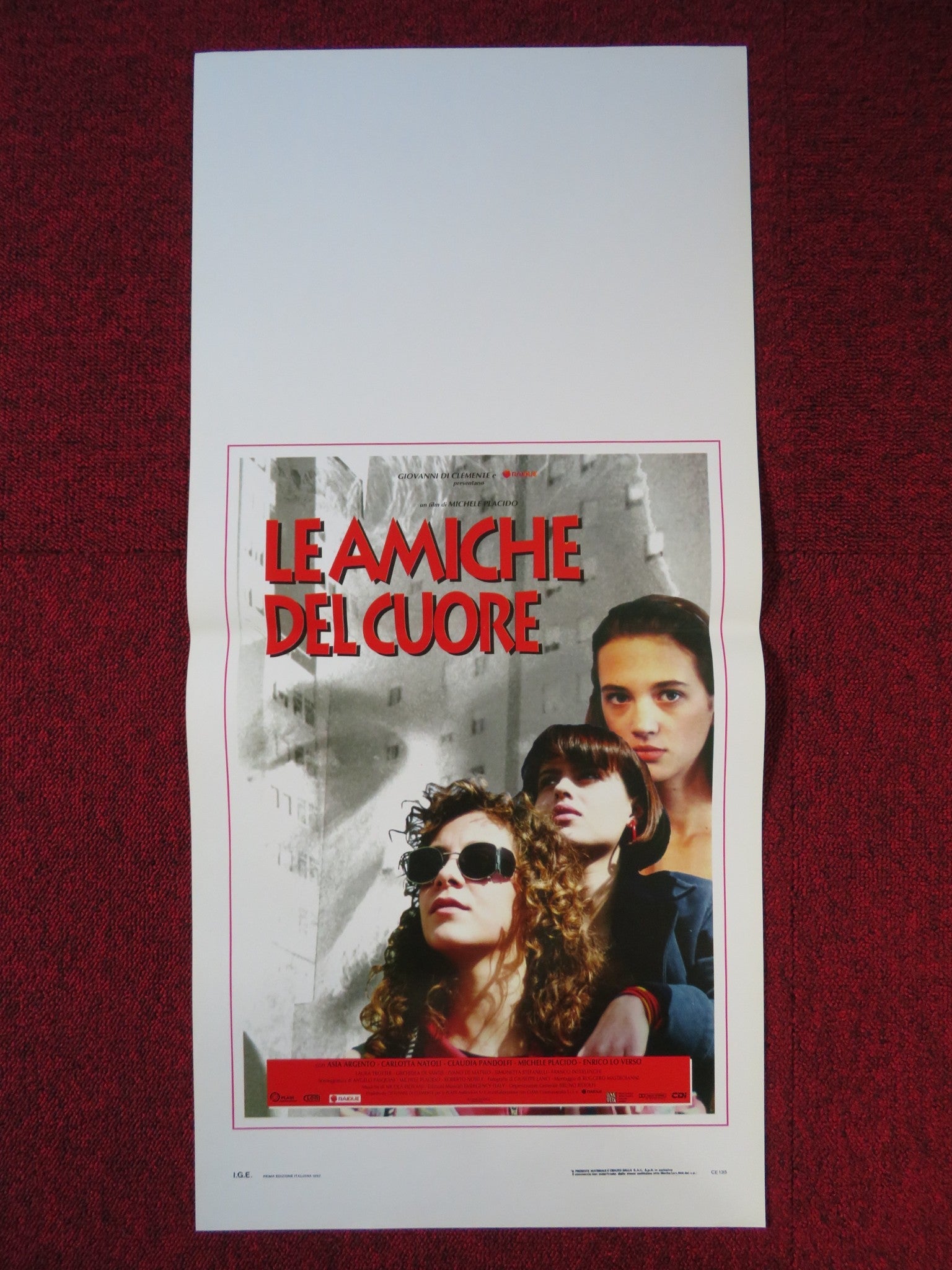 LE AMICHE DEL CUORE ITALIAN LOCANDINA POSTER ASIA ARGENTO CARLOTTA NATOLI 1992 Rendezvous Cinema Movie posters