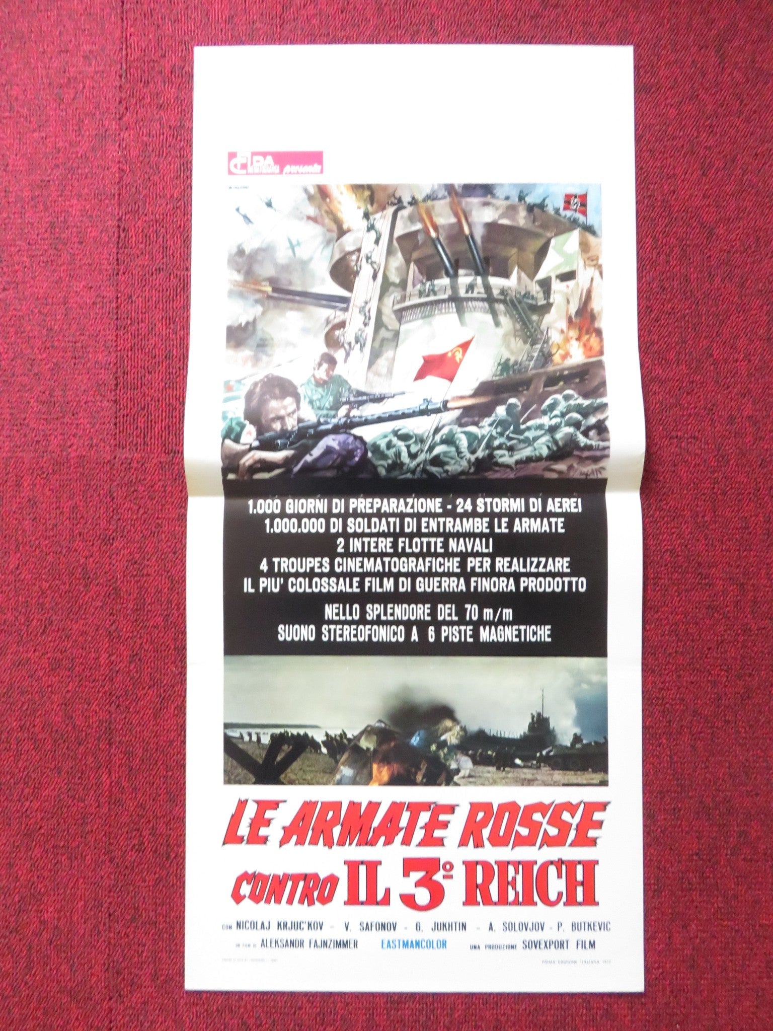 LE ARMATE ROSSE CONTRO IL 3 REICH ITALIAN LOCANDINA POSTER N. KRJUC'KOV 1973 Rendezvous Cinema Movie posters