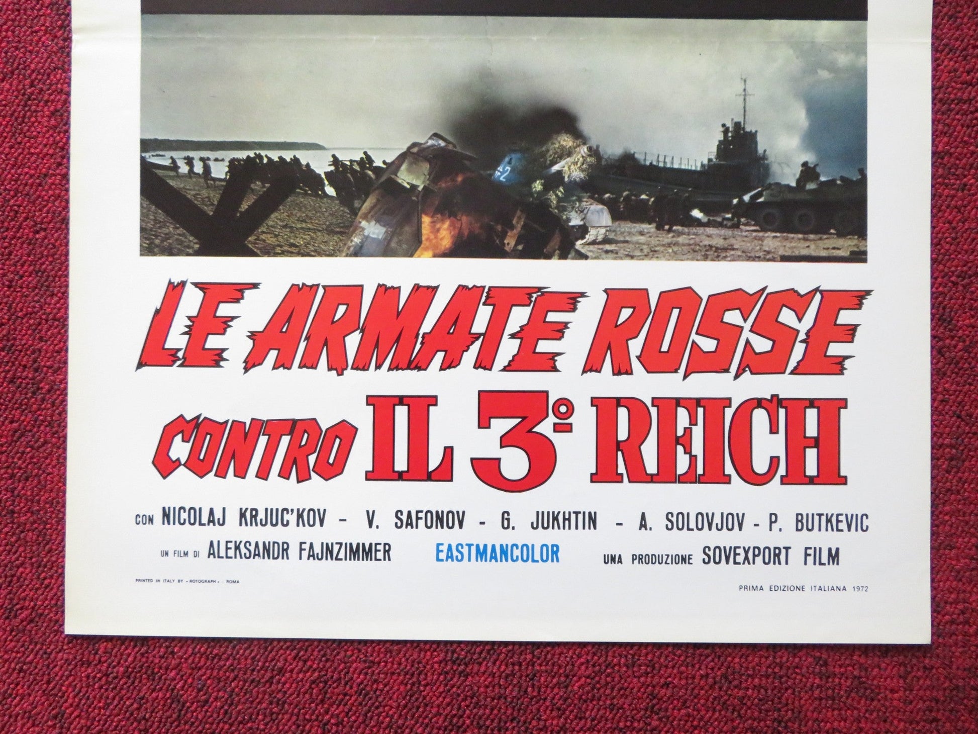 LE ARMATE ROSSE CONTRO IL 3 REICH ITALIAN LOCANDINA POSTER N. KRJUC'KOV 1973 Rendezvous Cinema Movie posters
