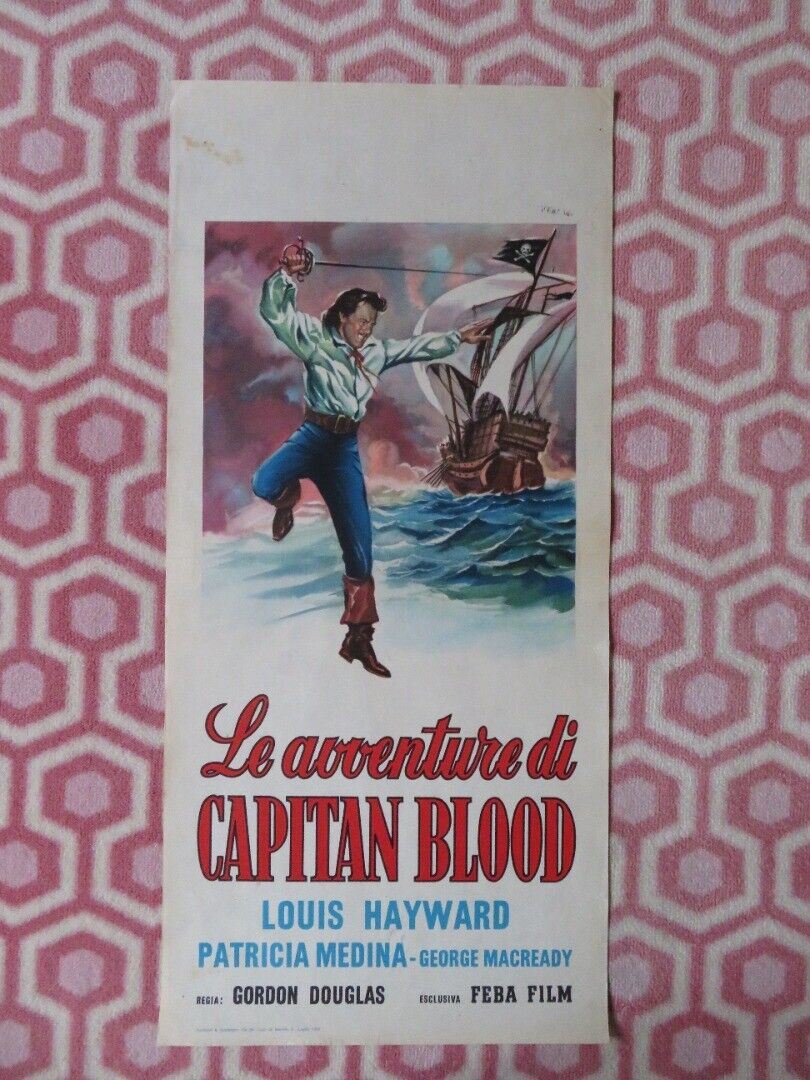 LE AVVENTURE DI CAPITAN BLOOD ITALIAN LOCANDINA (27.5"x13") POSTER 1959 Movie posters
