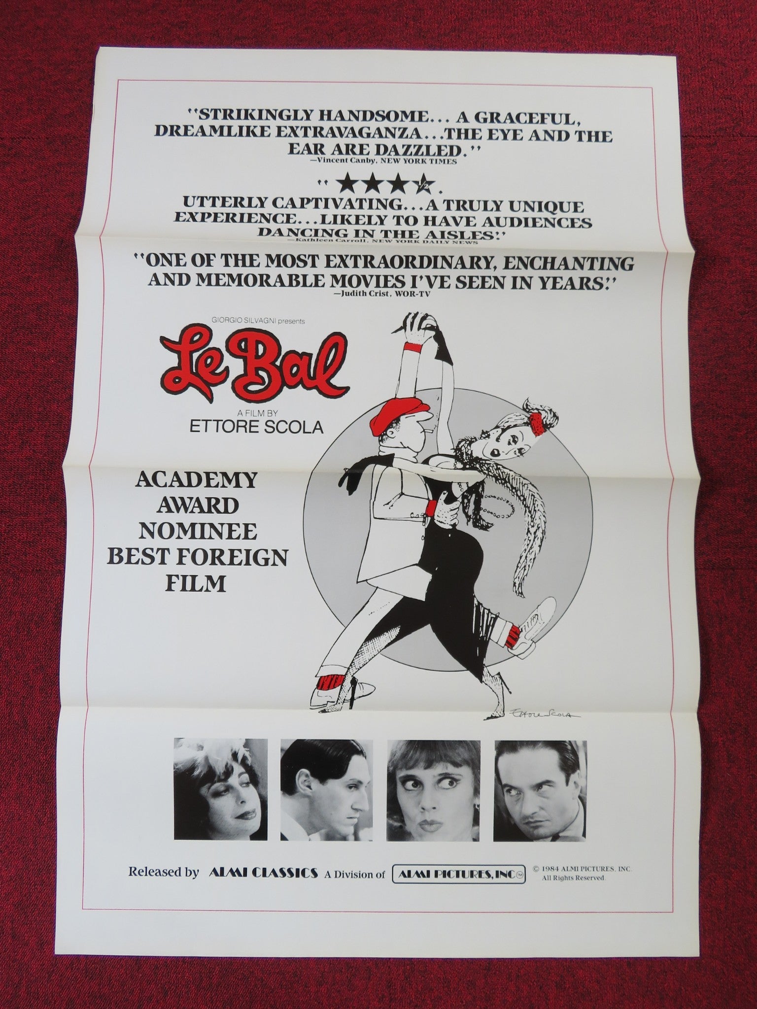 LE BAL US TRI FOLDED ONE SHEET ROLLED POSTER ETIENNE GUICHARD REGIS BOUQUET 1974 Rendezvous Cinema Movie posters