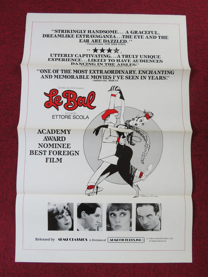 LE BAL US TRI FOLDED ONE SHEET ROLLED POSTER ETIENNE GUICHARD REGIS BOUQUET 1974 Rendezvous Cinema Movie posters