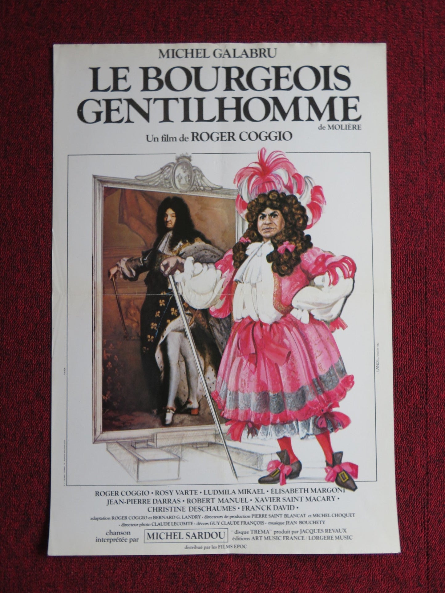 LE BOURGEOIS GENTILHOMME FRENCH POSTER MICHEL GALABRU ROGER COGGIO 1982 Rendezvous Cinema Movie posters
