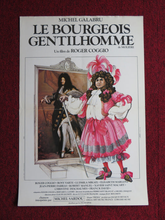 LE BOURGEOIS GENTILHOMME FRENCH POSTER MICHEL GALABRU ROGER COGGIO 1982 Rendezvous Cinema Movie posters