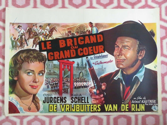 LE BRIDAND AU GRAND COEUR/ Duel in the Forest BELGIUM (15"x 21") POSTER 1958 - Rendezvous Cinema
