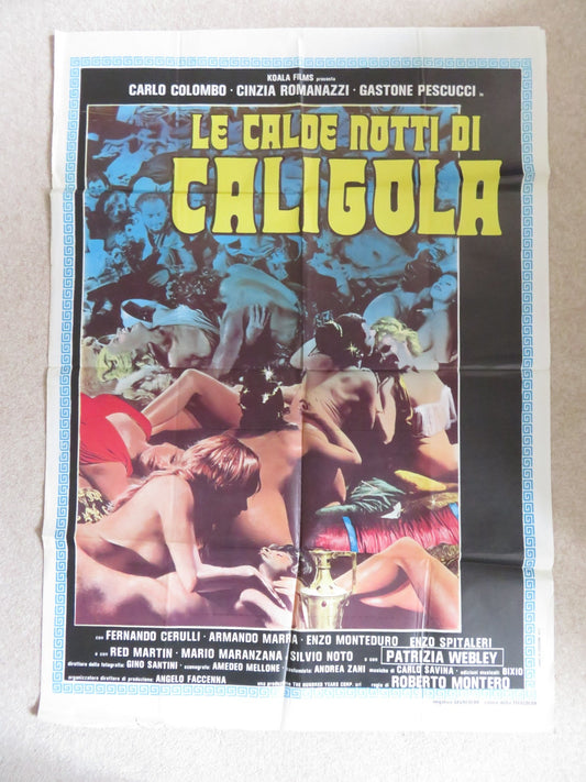 LE CALDE NUTTI DI CALIGOLA / CALIGULA'S HOT NIGHTS ITALIAN 2 FOGLIO POSTER 1977 Rendezvous Cinema Movie posters