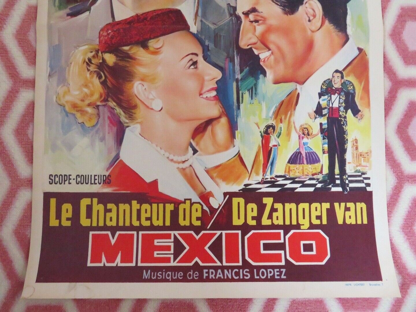 LE CHANTEUR DE MEXICO BELGIUM (21"x 14") POSTER BOURVIL LUIS MARIANO 1956 Movie posters