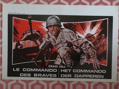 LE COMMANDO DES BRAVES/ When Heroes Die BELGIUM (14.5"x 21.5") POSTER - Rendezvous Cinema