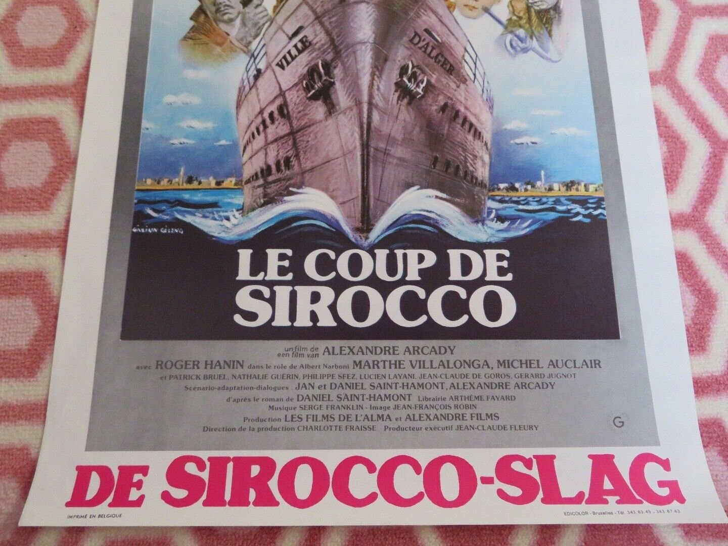 LE COUP DE SIROCCO BELGIUM (21.5"x 14.5") POSTER ROGER HANIN MARTHE VILLALONGA Movie posters