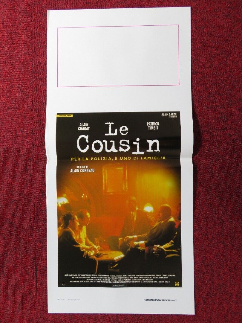 LE COUSIN ITALIAN LOCANDINA (27.5"x13") POSTER ALAIN CHABAT PATRICK TIMSIT 1999 Movie posters