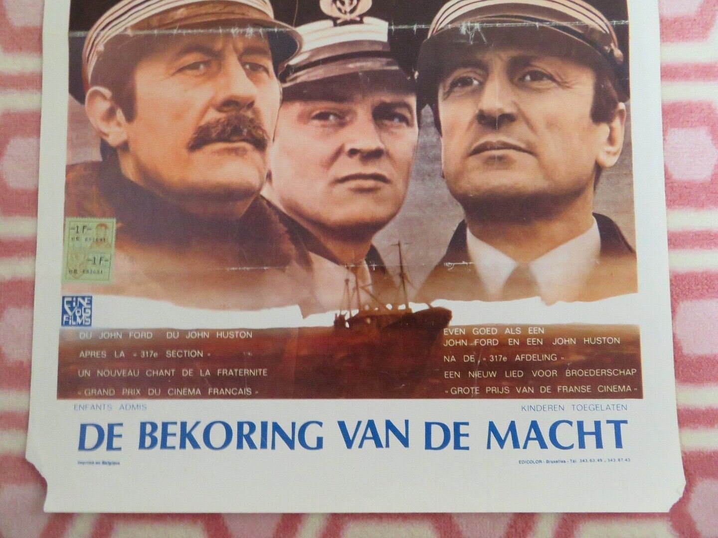 LE CRABE TAMBOUR BELGIUM (21.5"x 14") POSTER JEAN ROCHEFORT 1977 Movie posters