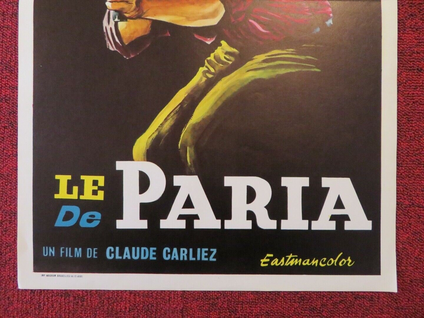 LE DE PARIA / DIAMOND RUSH BELGIUM (21.5"x14") POSTER JEAN MARAIS 1969 Movie posters