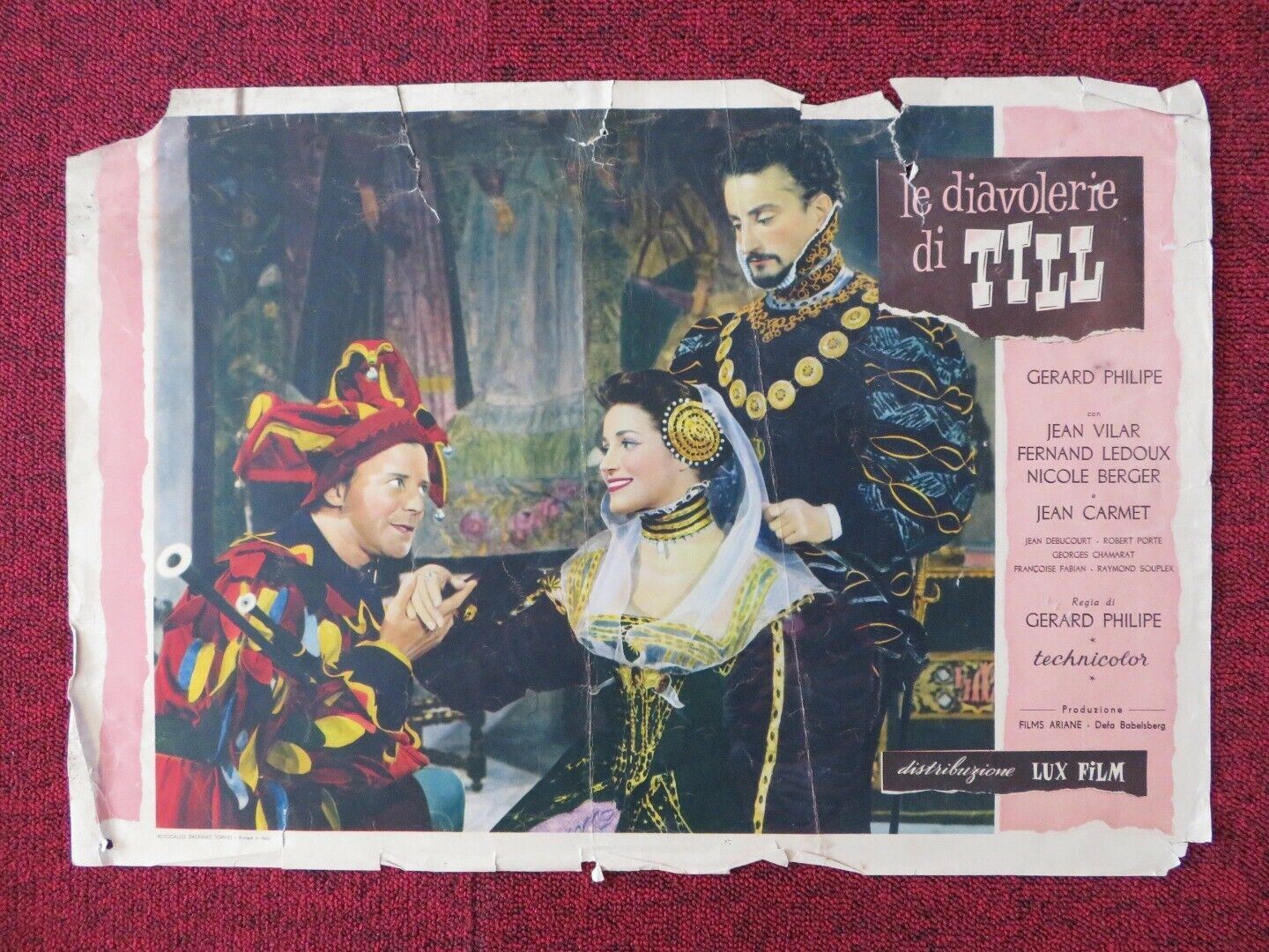 LE DIAVOLERIE DI TILL / BOLD ADVENTURE - A ITALIAN FOTOBUSTA POSTER 1956 Movie posters
