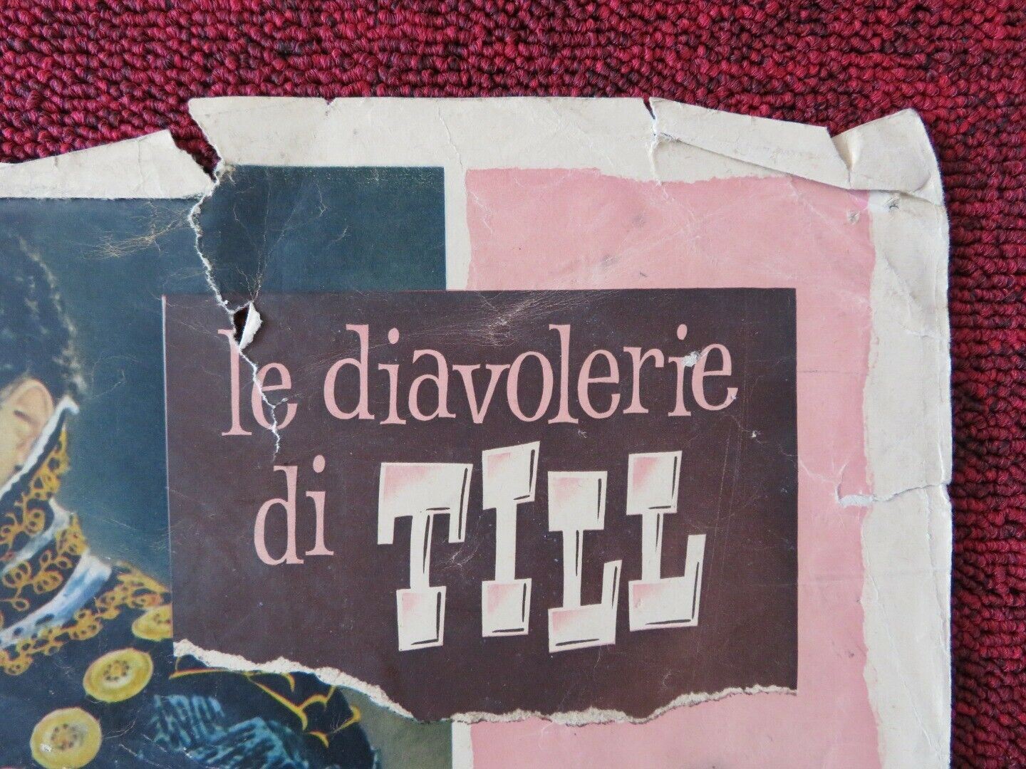 LE DIAVOLERIE DI TILL / BOLD ADVENTURE - A ITALIAN FOTOBUSTA POSTER 1956 Movie posters