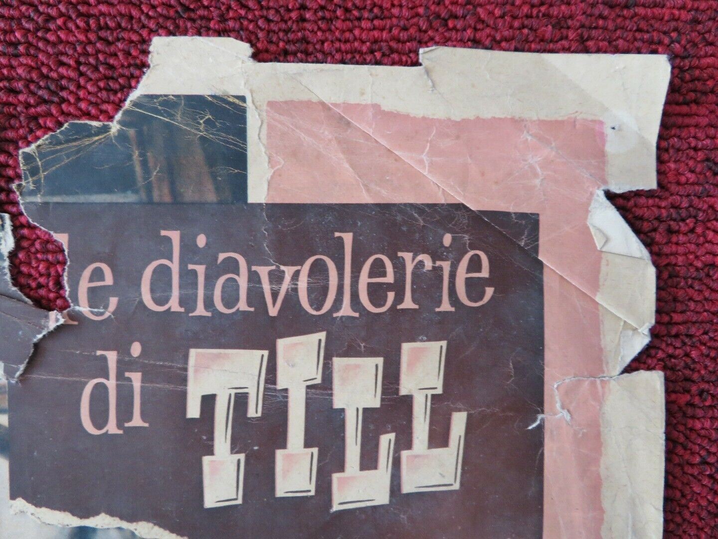 LE DIAVOLERIE DI TILL / BOLD ADVENTURE - B ITALIAN FOTOBUSTA POSTER 1956 Movie posters