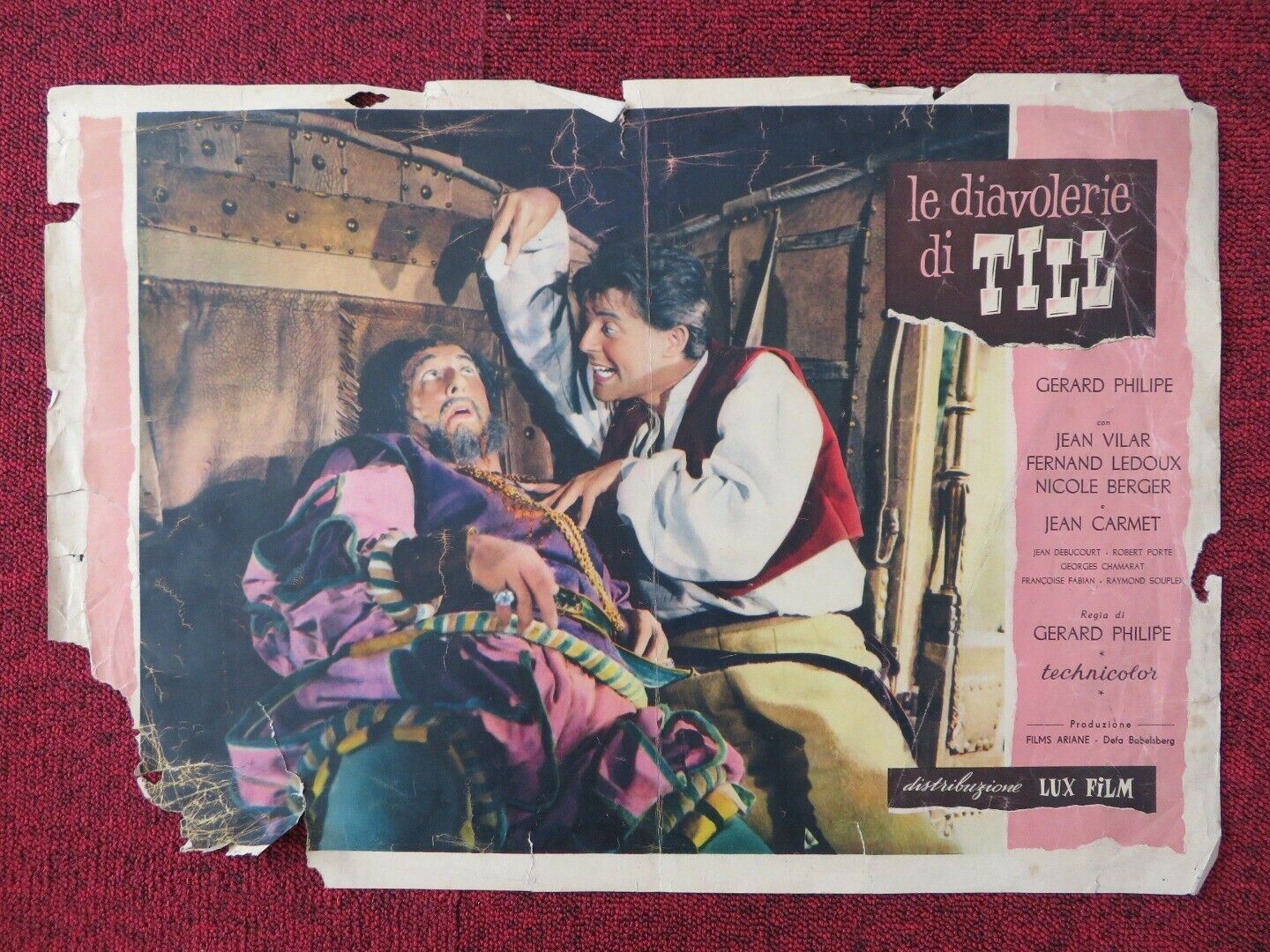 LE DIAVOLERIE DI TILL / BOLD ADVENTURE - C ITALIAN FOTOBUSTA POSTER 1956 Movie posters