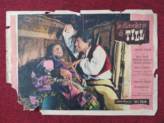 LE DIAVOLERIE DI TILL / BOLD ADVENTURE - C ITALIAN FOTOBUSTA POSTER 1956 Movie posters