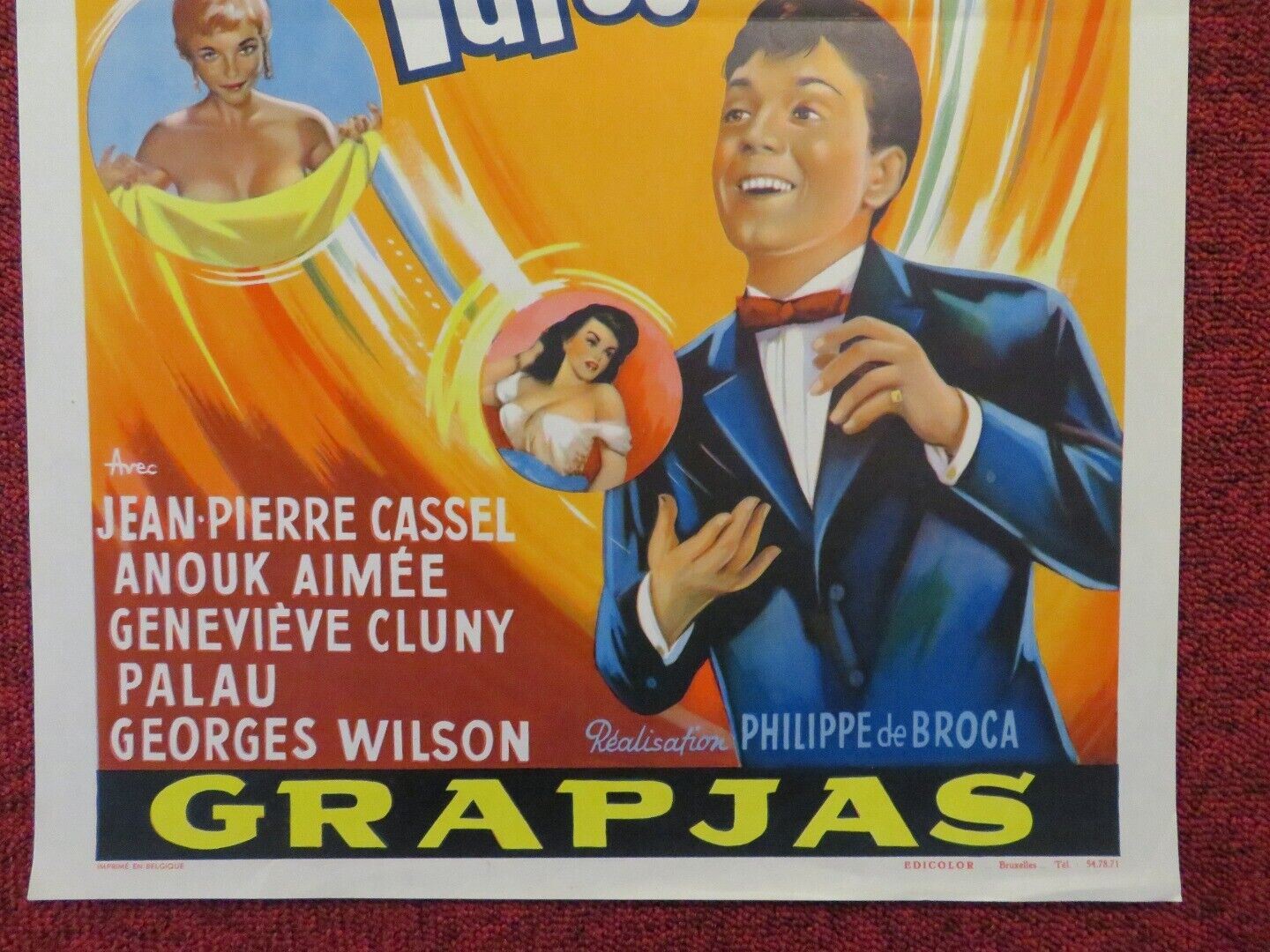 LE FARCEUR / The Joker BELGIUM (21.5"x14") POSTER JEAN PIERRE CASSEL 1960 - Rendezvous Cinema