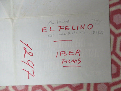 LE FELINO/ Jaguar Lives! SPANISH (36.5"X 25.5") ROLLED POSTER JOE LEWIS 1979 Movie posters