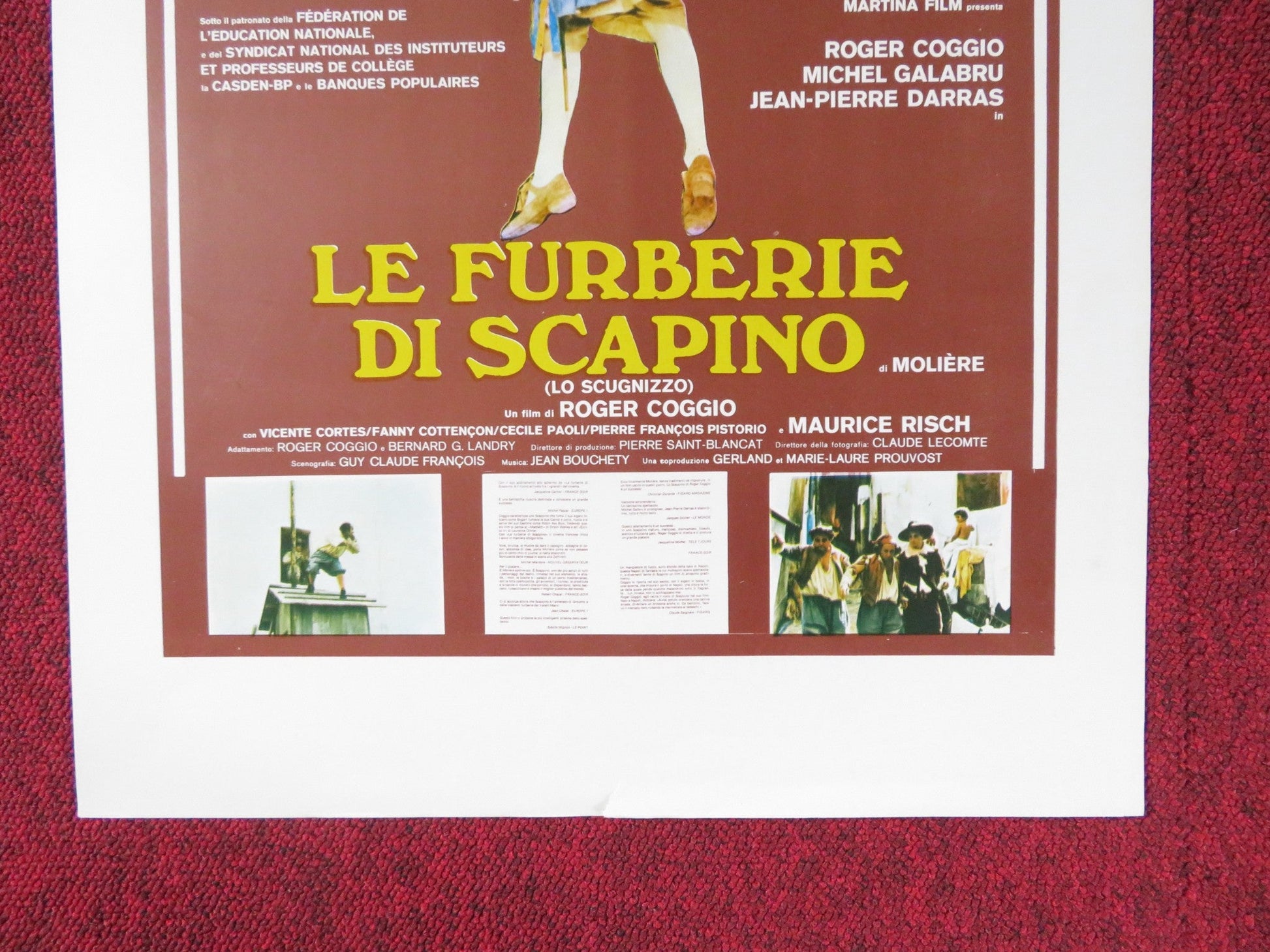 LE FURBERIE DI SCAPINO ITALIAN LOCANDINA POSTER ROGER COGGIO MICHEL GALABRU 1981 Rendezvous Cinema Movie posters