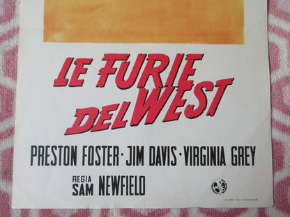 LE FURIE DEL WEST /Three Desperate Men ITALIAN LOCANDINA (27.5"x13") POSTER '54 - Rendezvous Cinema