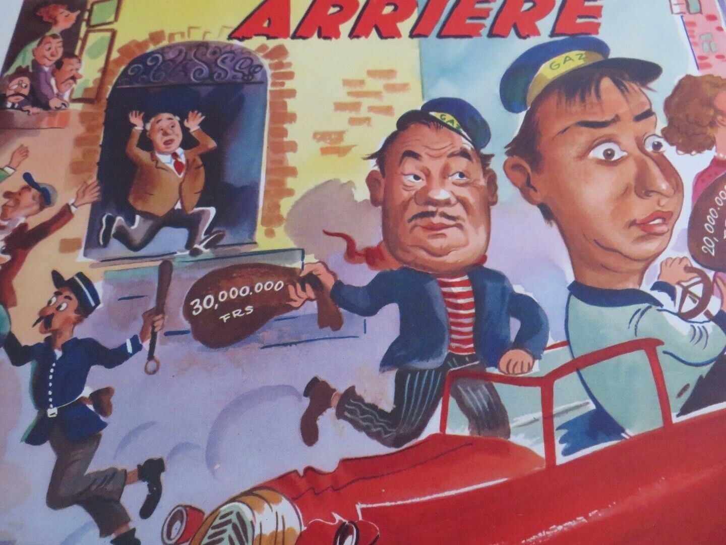 LE GANG DES TRACTIONS ARRIERE BELGIUM (21.5"x 13.5") POSTER JEAN PAREDES 1950 Movie posters