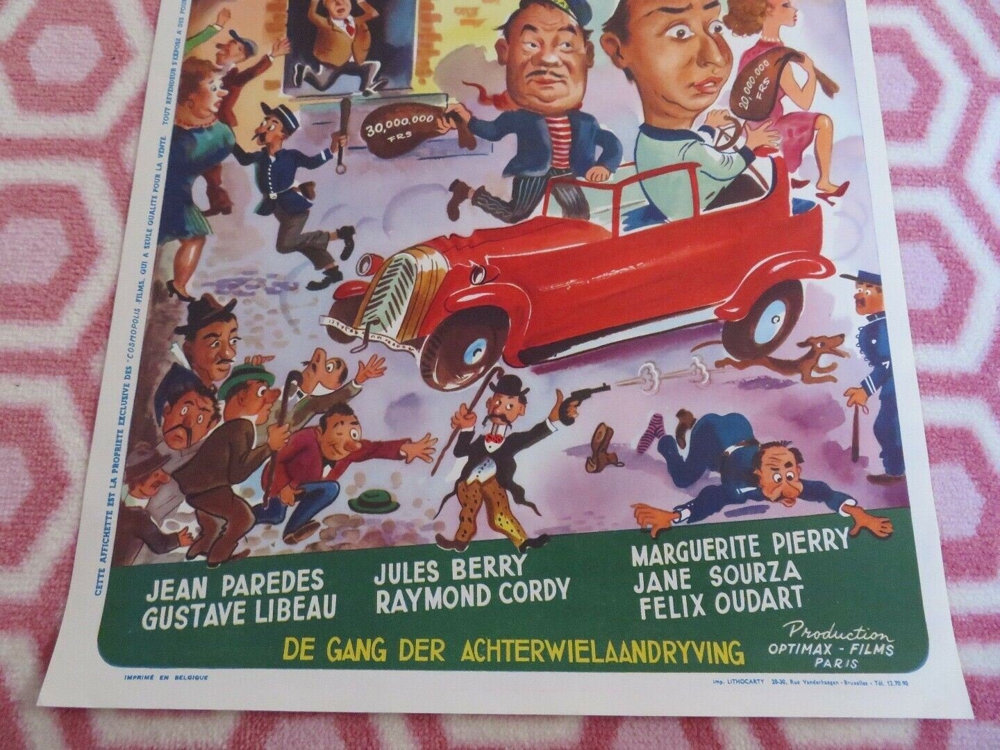 LE GANG DES TRACTIONS ARRIERE BELGIUM (21.5"x 13.5") POSTER JEAN PAREDES 1950 Movie posters