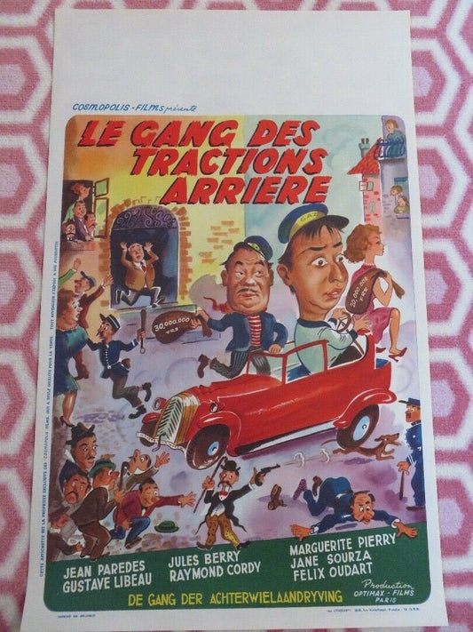LE GANG DES TRACTIONS ARRIERE BELGIUM (21.5"x 13.5") POSTER JEAN PAREDES 1950 Movie posters