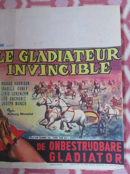 LE GLADIATEUR INVINCIBLE/ The Invincible Gladiator BELGIUM (15"x 20") POSTER '61 Movie posters