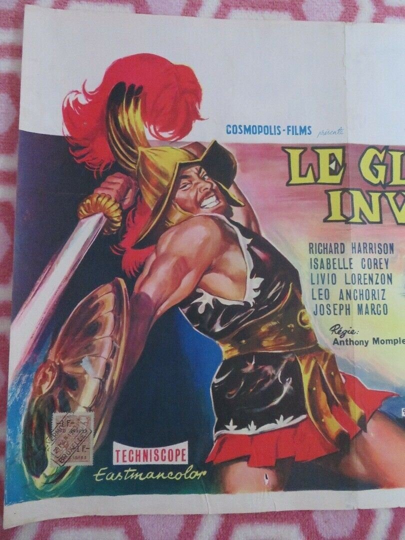 LE GLADIATEUR INVINCIBLE/ The Invincible Gladiator BELGIUM (15"x 20") POSTER '61 Movie posters