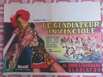 LE GLADIATEUR INVINCIBLE/ The Invincible Gladiator BELGIUM (15"x 20") POSTER '61 Movie posters