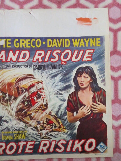 LE GRAND RISQUE/ THE BIG GAMBLE BELGIUM (15.5"x 21.5") POSTER STEPHEN BOYD 1961 - Rendezvous Cinema