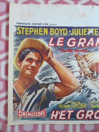 LE GRAND RISQUE/ THE BIG GAMBLE BELGIUM (15.5"x 21.5") POSTER STEPHEN BOYD 1961 - Rendezvous Cinema
