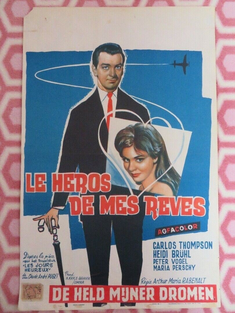 LE HEROS DE MES REVES/ Der Held meiner Träume BELGIUM (21"x 14") POSTER 1960 Movie posters