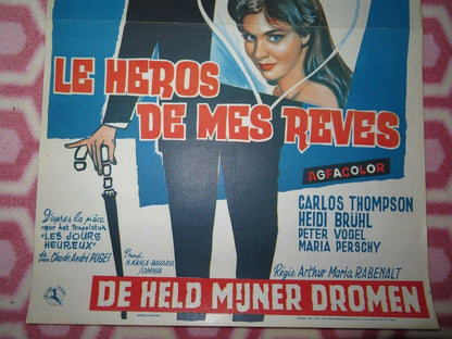 LE HEROS DE MES REVES/ Der Held meiner Träume BELGIUM (21"x 14") POSTER 1960 Movie posters