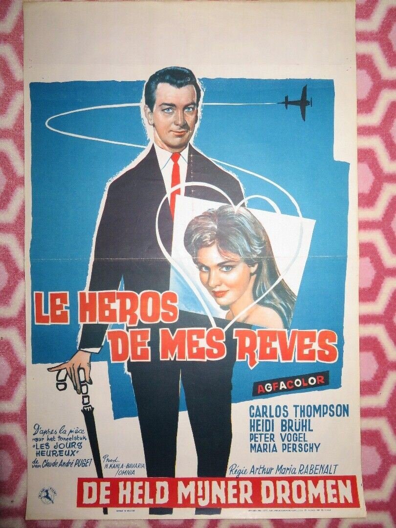 LE HEROS DE MES REVES/ Der Held meiner Träume BELGIUM (21"x 14") POSTER 1960 Movie posters