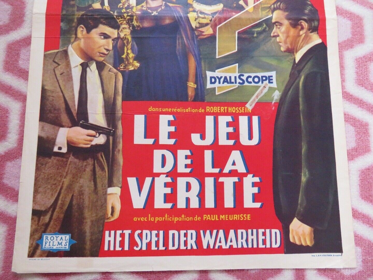 LE JEU DE LA VERITE BELGIUM (21.5"x14") POSTER ROBERT HOSSEIN 1961 - Rendezvous Cinema