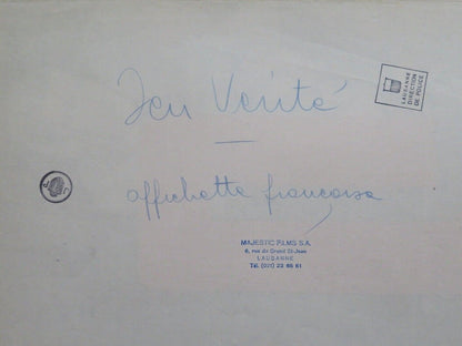 LE JEU DE LA VERITE FRENCH (23" x 31") POSTER NADIA GRAY MARC CASSOT 1961 Movie posters