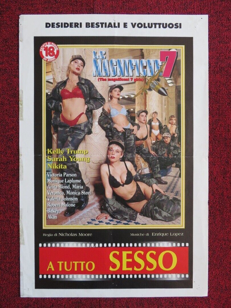 LE MAGNIFICHE 7 / THE MAGNIFICENT 7 GIRLS ITALIAN MINI (13"x 20") POSTER 1999 Movie posters
