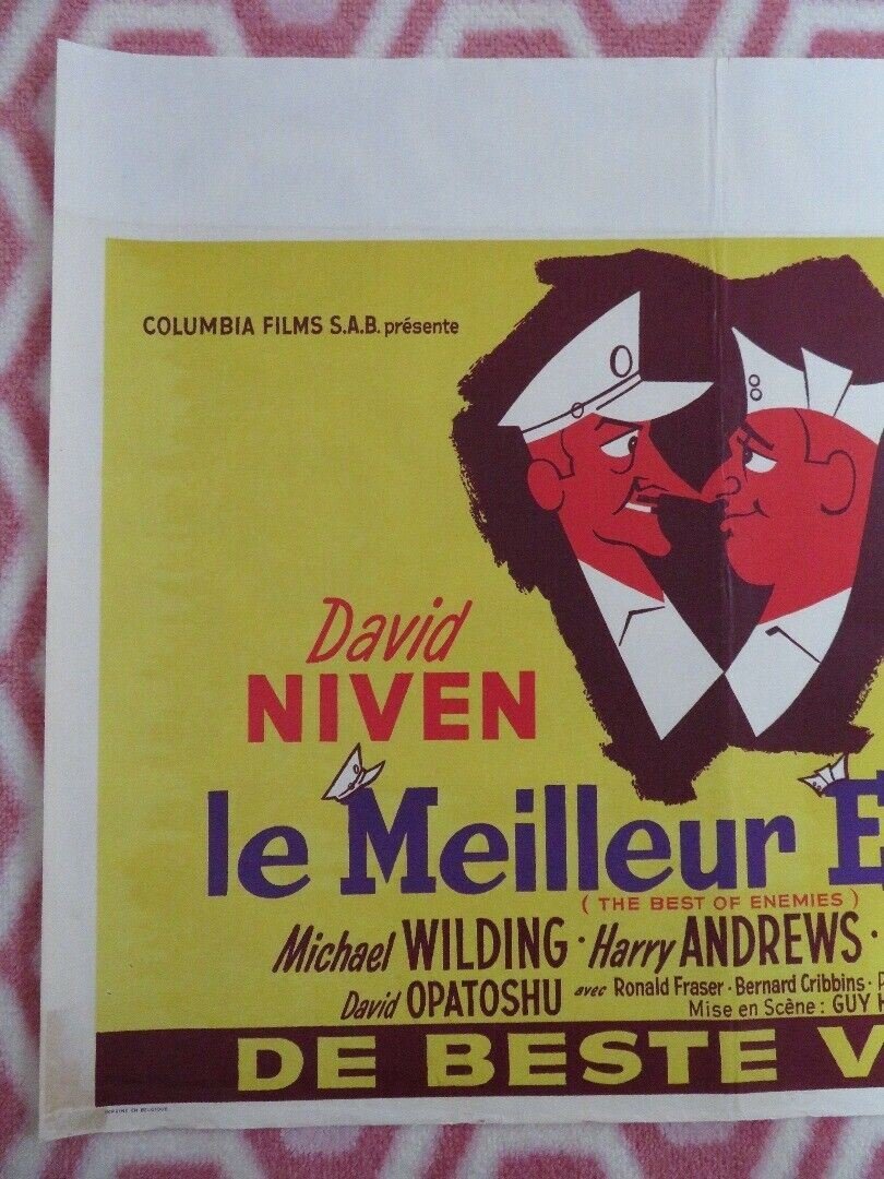 LE MEILLEUR ENNEMI/ THE BEST OF ENEMIES BELGIUM (15"x 18.5") POSTER 1961 Movie posters