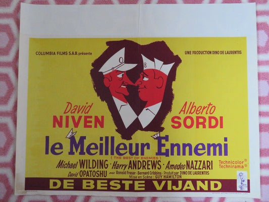 LE MEILLEUR ENNEMI/ THE BEST OF ENEMIES BELGIUM (15"x 18.5") POSTER 1961 Movie posters