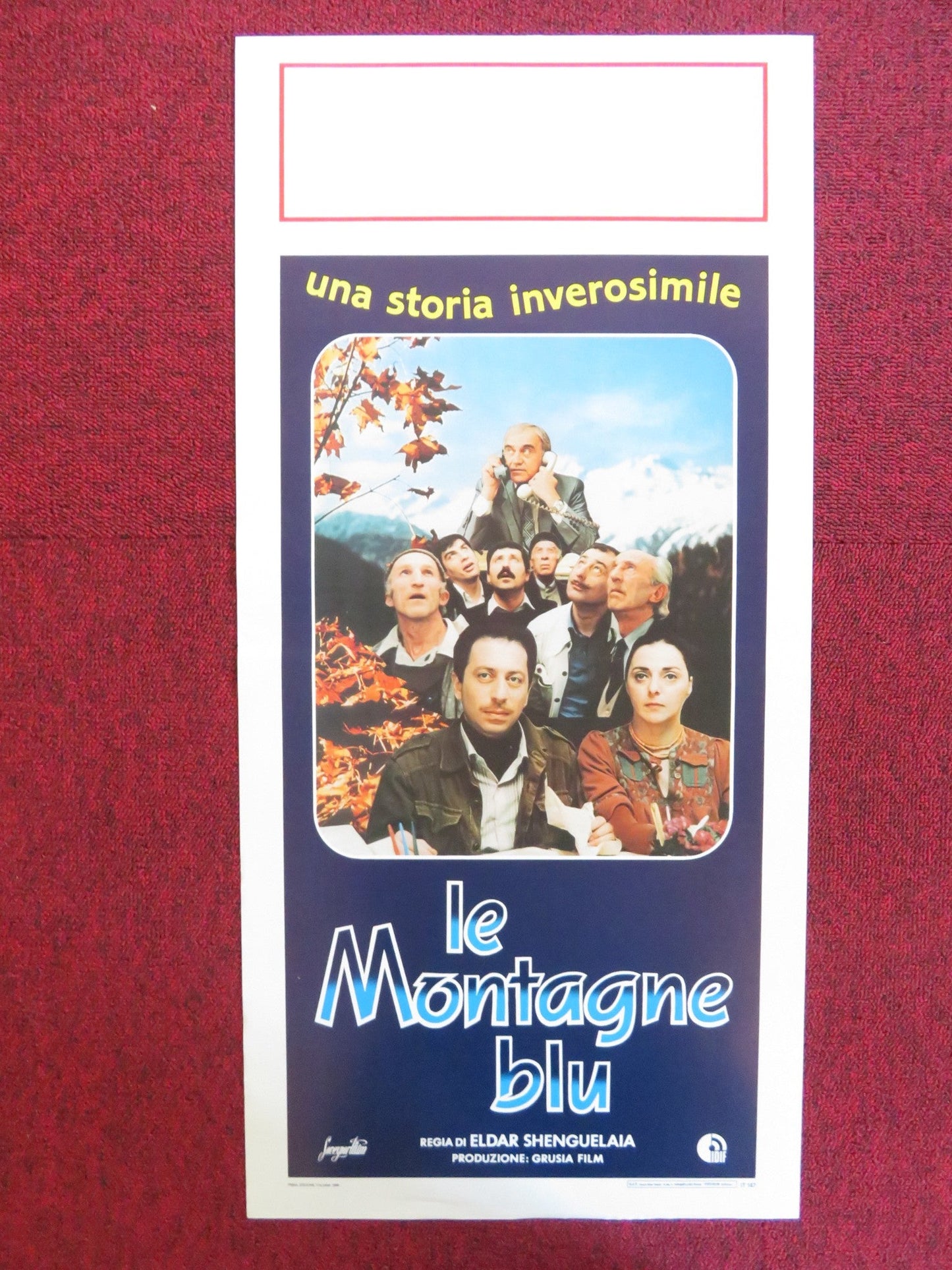 LE MONTAGNE BLU ITALIAN LOCANDINA POSTER RAMAZ GIORGOBIANI 1986 Rendezvous Cinema Movie posters