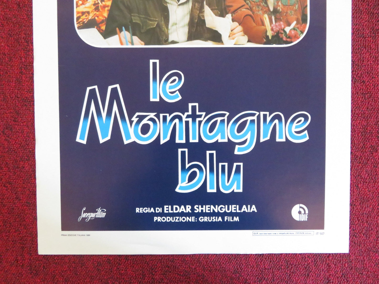 LE MONTAGNE BLU ITALIAN LOCANDINA POSTER RAMAZ GIORGOBIANI 1986 Rendezvous Cinema Movie posters