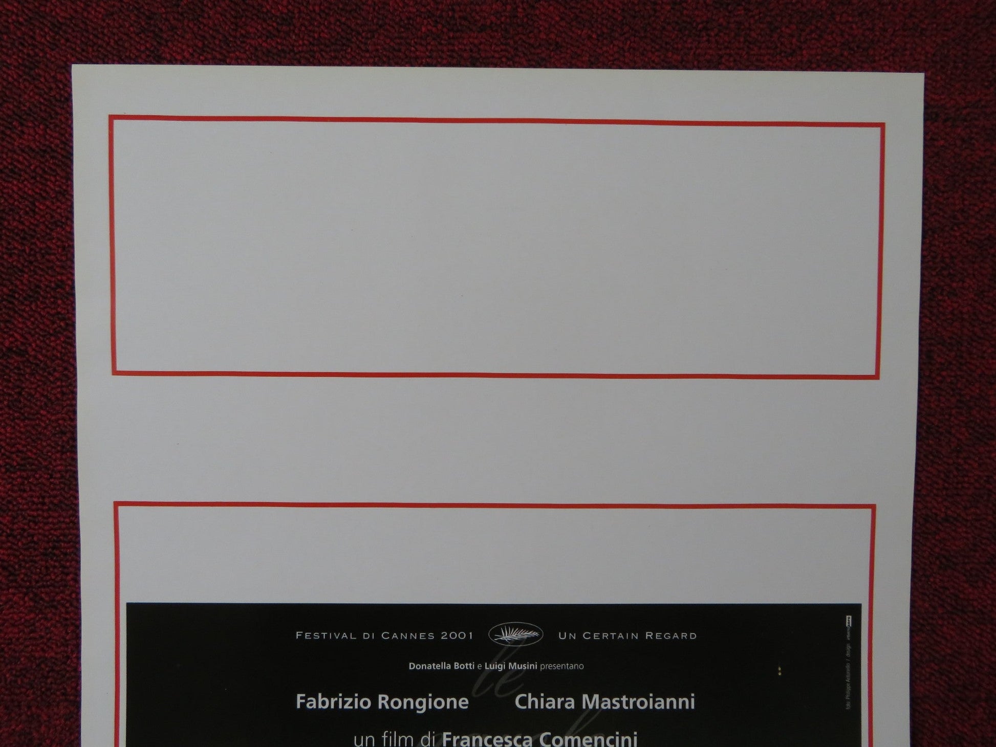 LE PAROLE DI MIO PADRE ITALIAN LOCANDINA POSTER FABRIZIO RONGIONE 2001 Rendezvous Cinema Movie posters