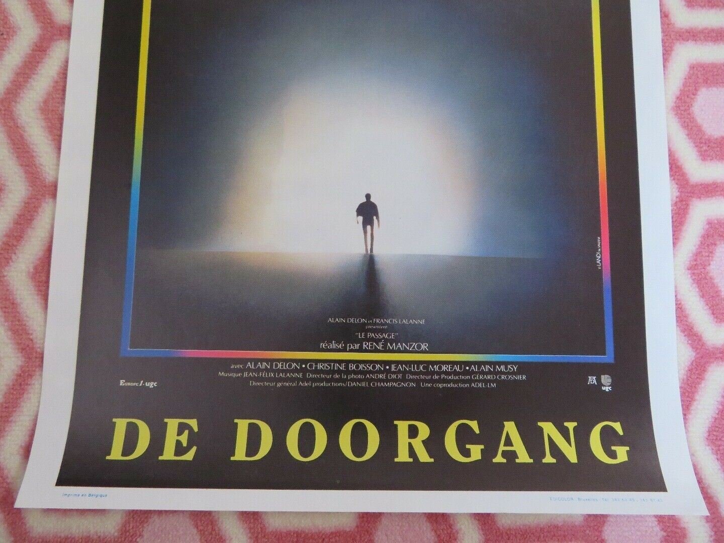 LE PASSAGE BELGIUM (21.5"x 14.5.") POSTER ALAIN DELON CHRISTINE BOISSON 1986 - Rendezvous Cinema