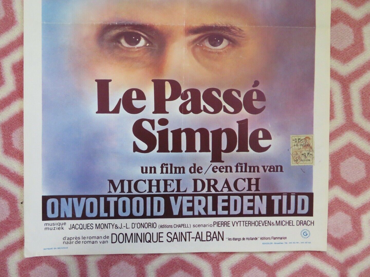 LE PASSE SIMPLE/ Replay BELGIUM (21.5"x14.5") POSTER VICTOR LANOUX 1977 Movie posters