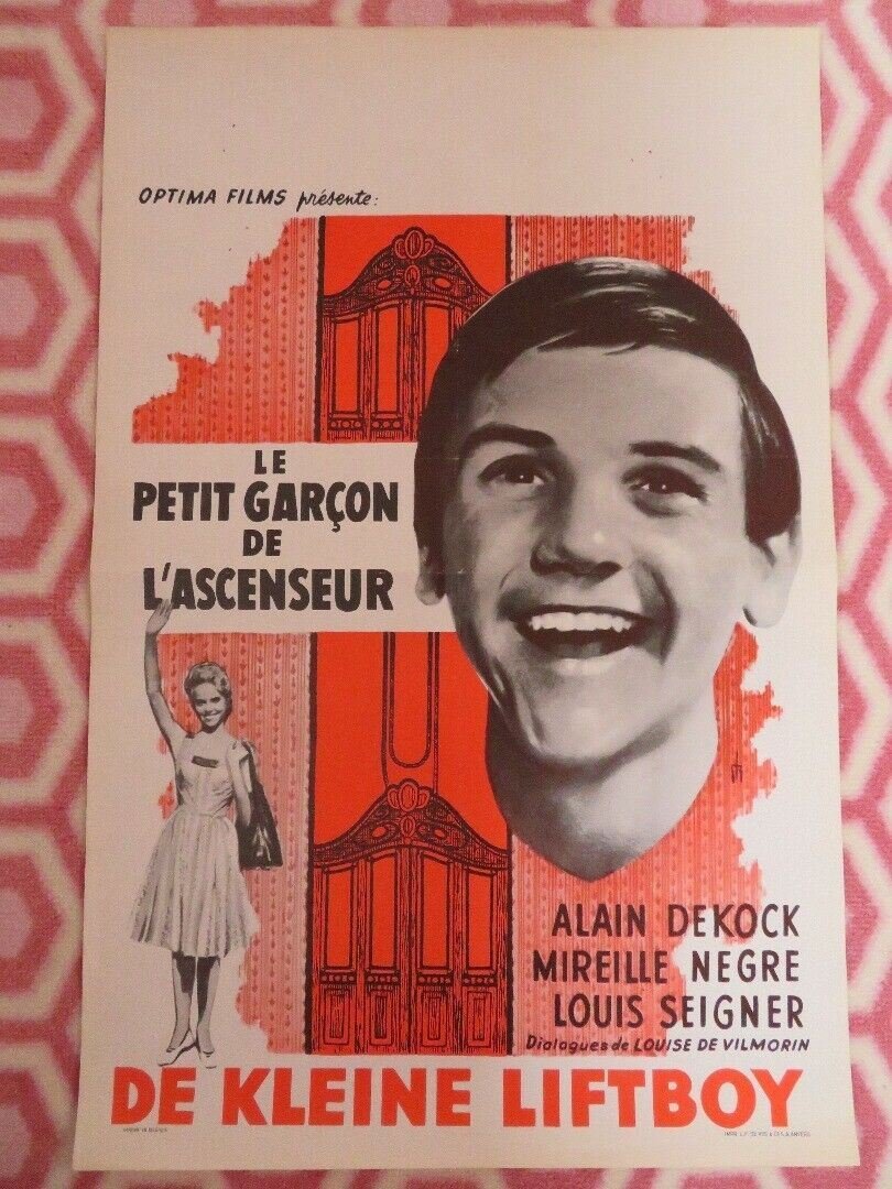 LE PETIT GARCON DE L'ASCENSEUR BELGIUM (21.5"x 14") POSTER ALAIN DEKOCK 1962 Movie posters