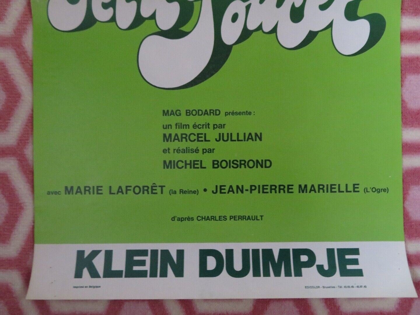 LE PETIT POUCET/ TOM THUMB BELGIUM (21.5"x 13) POSTER MICHEL BOISROND 1972 Movie posters