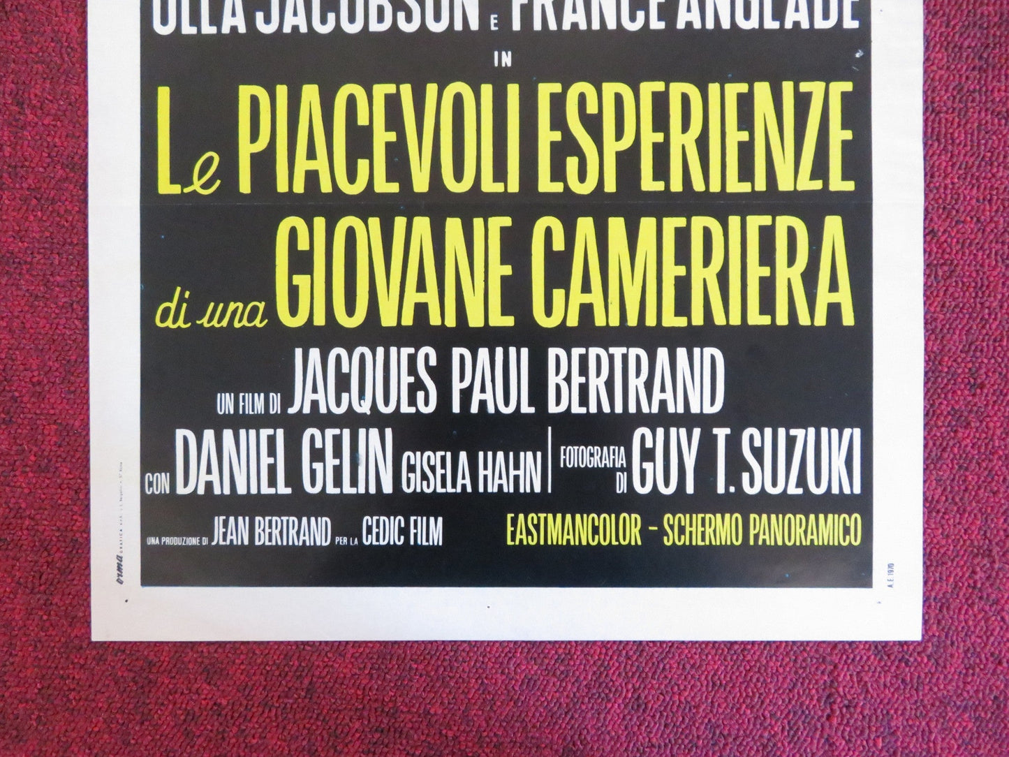 LE PIACEVOLI ESPERIENZE DI UNA GIOVANE CAMERIERA ITALIAN LOCANDINA POSTER 1970 Rendezvous Cinema Movie posters